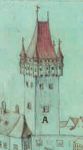 Wieża Piastowska, fragment rys. z 1646 r.